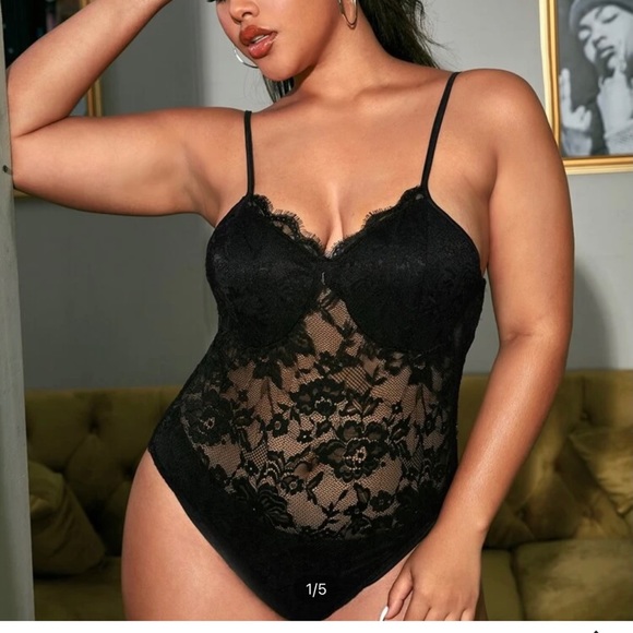 Busty lace bustier bodysuit NEW NEVER WORN - Picture 1 of 3